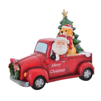 Gibson Gifts Santa Car w/ Dog Christmas Decoration Figurine 90x210x170mmm