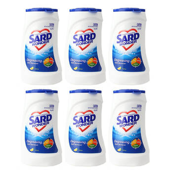 6PK Sard Wonder Degreasing Laundry Powder Soap Citrus 1kg Stain Remover