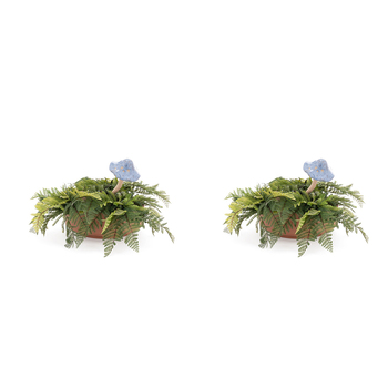 2x Ceramic 27cm Mushroom Garden Decor Blue Large - Assorted