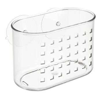 iDesign Classic 18x9.5cm Suction Mini Shower Basket - Clear