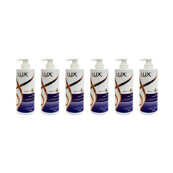 6PK Lux Silky Smooth Shampoo Bottle Pump 750ml For Dry & Frizzy Hair