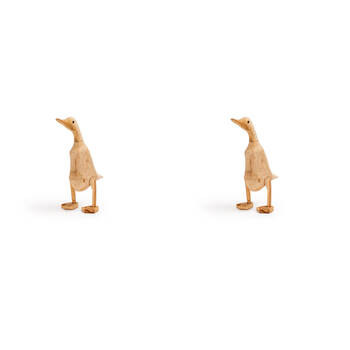 2PK Bamboo Duck Web feet Home Decor Small 33cm - Brown