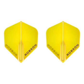 2x 3pc Robson Plus Dart Flights Standard Set - Yellow