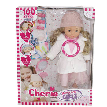 Bambolina 46cm Speaking Girlz Doll w/ White Coat 100 words Kids Pretend Play Toy
