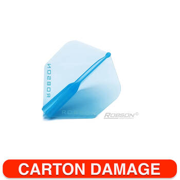 3pc Robson Plus Dart Flights Standard Set - Blue Crystal