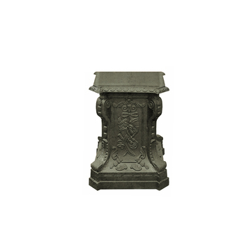Antique Napoli 45cm Cast Iron Base Urn Garden Decor - Grey