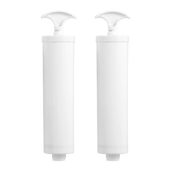 2x Boxsweden Kloset 26cm Srew-On Vacuum Hand Pump For Storage Bag - White