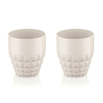 2PK Guzzini Tiffany 350ml 9.5cm Plastic Low Tumbler - White