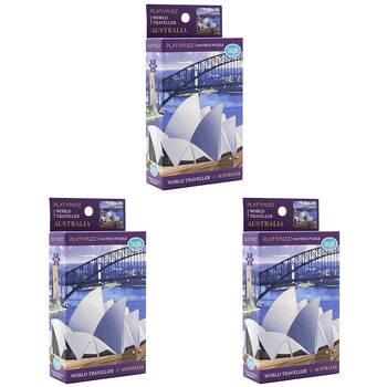 3PK Platypuzz Jigsaw Puzzle World Traveller 100pcs - Sydney Australia 20x20cm