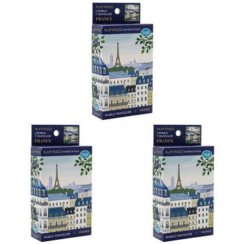 3PK Platypuzz Jigsaw Puzzle World Traveller 100pcs - France - 20x20cm 