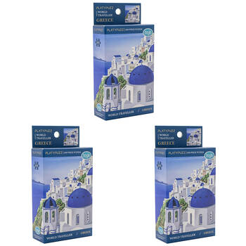 3PK Platypuzz Jigsaw Puzzle World Traveller 100pcs - Greece 20x20cm