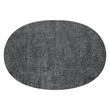 Guzzini Tiffany 48cm Oval Fabric Reversible Placemat - Grey