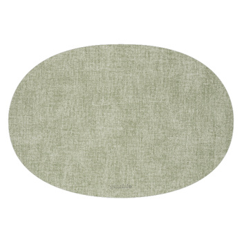 Guzzini Tiffany 48cm Oval Fabric Reversible Placemat - Mint Green