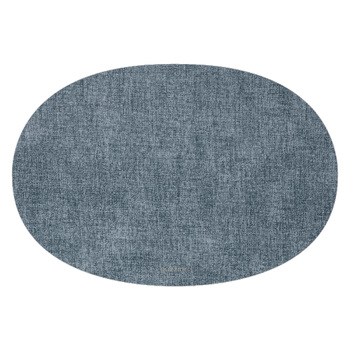 Guzzini Tiffany 48cm Oval Fabric Reversible Placemat - Sea Blue