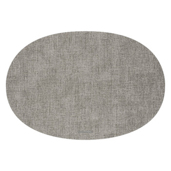 Guzzini Tiffany 48cm Oval Fabric Reversible Placemat - Sky Grey