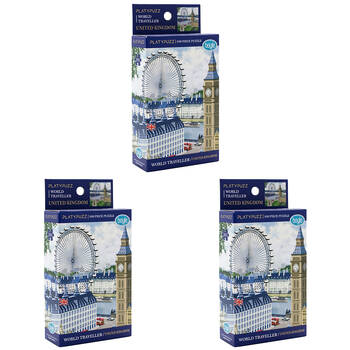 3PK Platypuzz Jigsaw Puzzle World Traveller 100pcs - United Kingdom 20x20cm