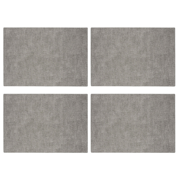 4PK Guzzini Tiffany 43cm Fabric Reversible Placemat - Sky Grey