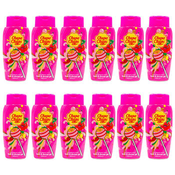 12PK Chupa Chups 300ml Bath & Shower Gel Wash - Strawberry Swirl