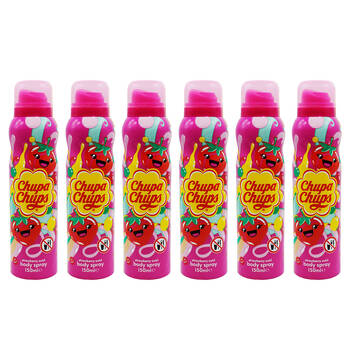 6PK Chupa Chups 150ml Body Spray Strawberry Swirl Sweet Fragrance Mist