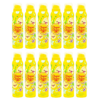 12PK Chupa Chups Body Spray Mist 150ml Lemon Sorbet Sweet Fruity Fragrance