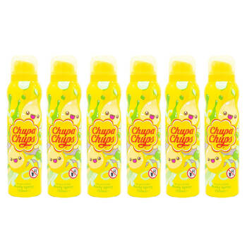6PK Chupa Chups Body Spray Mist 150ml Lemon Sorbet Sweet Fruity Fragrance