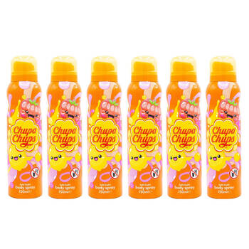 6PK Chupa Chups Body Spray Mist 150ml Tutti Frutti Sweet Fruity Fragrance