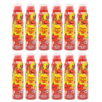 12PK Chupa Chups Body Spray Mist 150ml Cheeky Cherry Sweet Fruity Fragrance