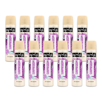 12PK Impulse 50G Ladies Scent Body Spray Perfume Fragrance Be Surprised