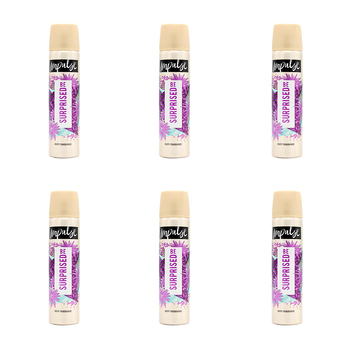 6PK Impulse 50G Ladies Scent Body Spray Perfume Fragrance Be Surprised