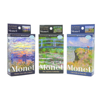 3pc Platypuzz Jigsaw Puzzle Claude Monet Art Set 108 Pieces Each