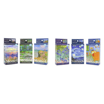 6pc Platypuzz Jigsaw Puzzle Claude Monet Art and Van Gogh Art Set