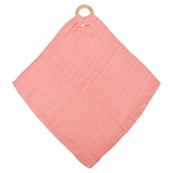 Annabel Trends Muslin Security Blanket 32x32cm - Coral