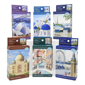 6pc Platypuzz Jigsaw Puzzle Set Travel Landmarks 100 Pcs Stunning Design