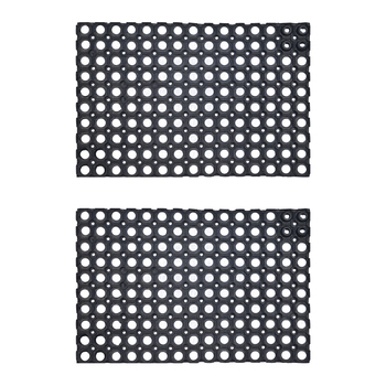 2PK Solemate Rubber Anti-Fatigue 40x60cm Stylish Indoor Standing Floormat