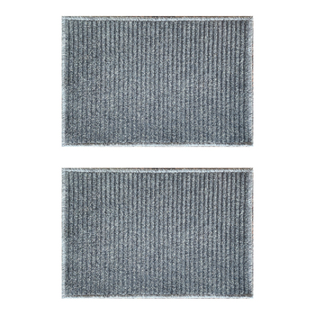 2PK Solemate Marine Carpet Brdr Ribbed 40x60cm Functional Outdoor Front Doormat
