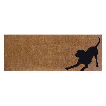 Solemate PVC Back Playful Dog Doormat 45x110cm Pets Black