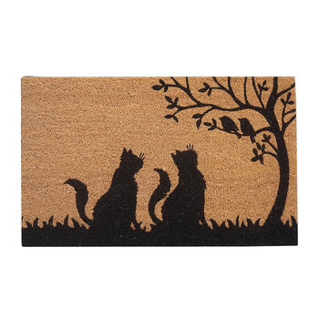 Solemate Latex Curious Cat 45x75cm Outdoor Doormat