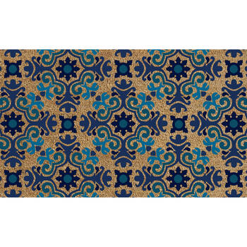 Solemate PVC Backed Coconut Coir Mosaic Doormat 45x75cm