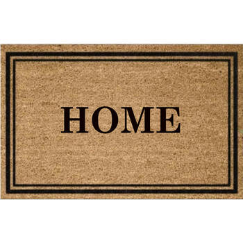 Solemate PVC Backed Coconut Coir Home Text Doormat 45x75cm