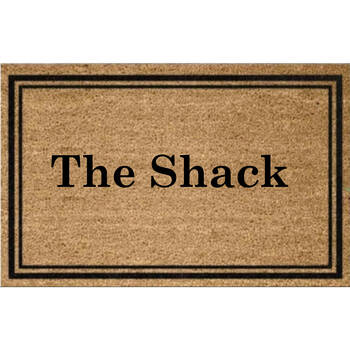 Solemate PVC Backed Coconut Coir The Shack Text Doormat 45x75cm