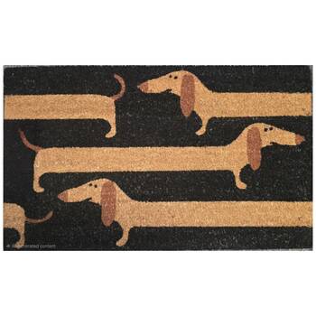Solemate Coir Backed Dachshunds Sausage Dog Lover Doormat 45x75cm