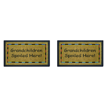 2PK Solemate Rubber-Coir Spoiled Grandchildren 40x70 Outdoor Doormat 