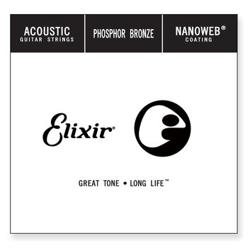 Elixir #14132 Acoustic Nanoweb Phosphor Bronze 0.032 Single String