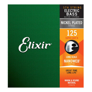 Elixir #15425 Bass Guitar Nanoweb Coating 0.125 Single String