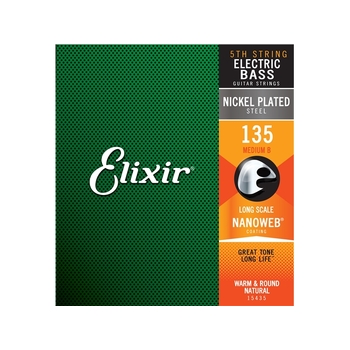 Elixir #15435 Bass Guitar Nanoweb Coating 0.135 Single String