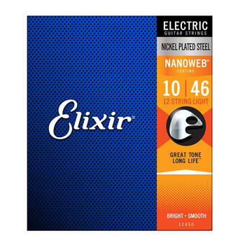 Elixir #12450 Electric 12 Strings Nano Nickel Plated Steel 10-46 Light