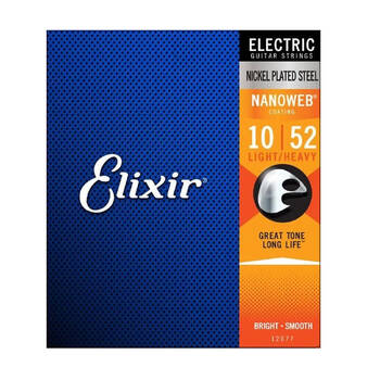 Elixir #12077 Electric Guitar Strings Nano Steel 10-52 Light Heavy