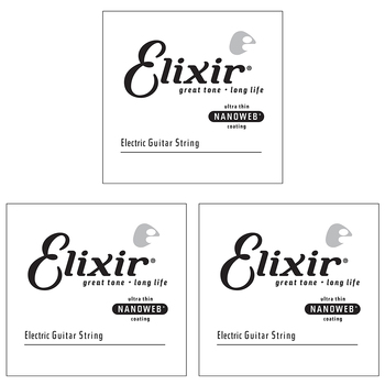 3PK Elixir #15228 Electric Guitar Nano Coating 0.028 Single String