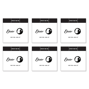 6PK #13013: Plain Steel 0.013 Single Strings