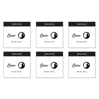 6PK #13016: Plain Steel 0.016 Single Strings